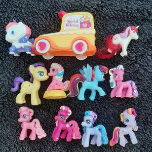 My Little Pony 2" to 2.5" Assorted Lot (10) & Car